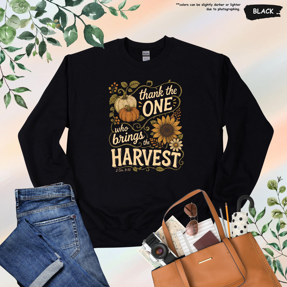 Religious Fall Season Sweatshirt, Womens Thanksgiving Hoodie, Gift for Christian, Bible Verse Quote Hoodie, Christian Harvest Season Sweater