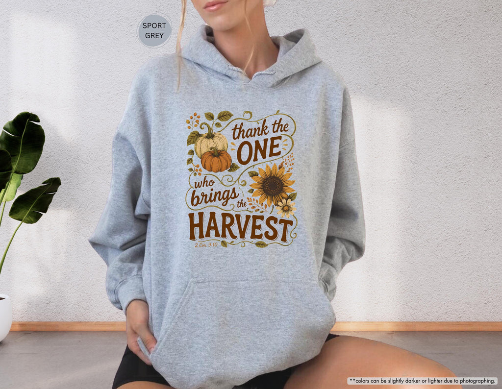 Religious Fall Season Sweatshirt, Womens Thanksgiving Hoodie, Gift for Christian, Bible Verse Quote Hoodie, Christian Harvest Season Sweater