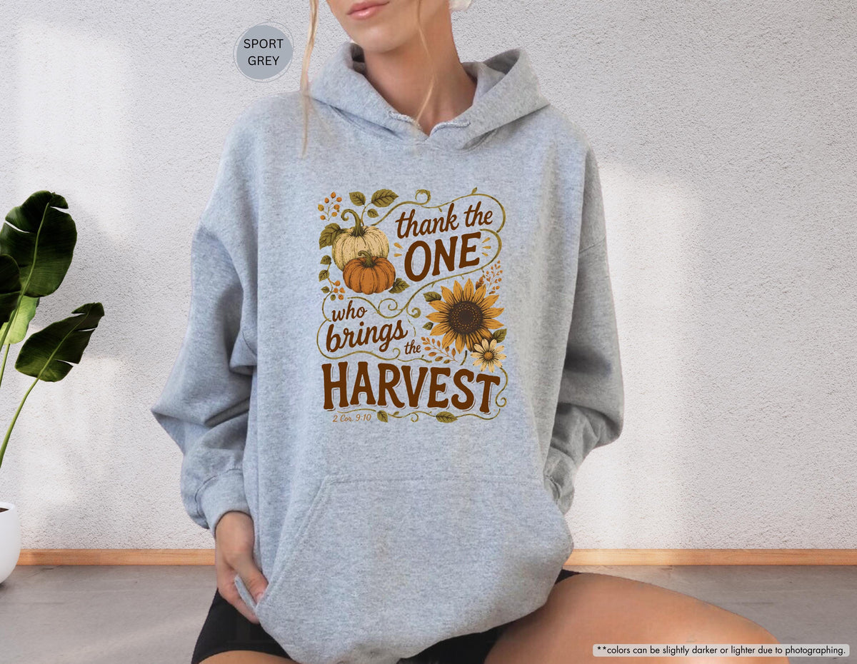 Religious Fall Season Sweatshirt, Womens Thanksgiving Hoodie, Gift for Christian, Bible Verse Quote Hoodie, Christian Harvest Season Sweater