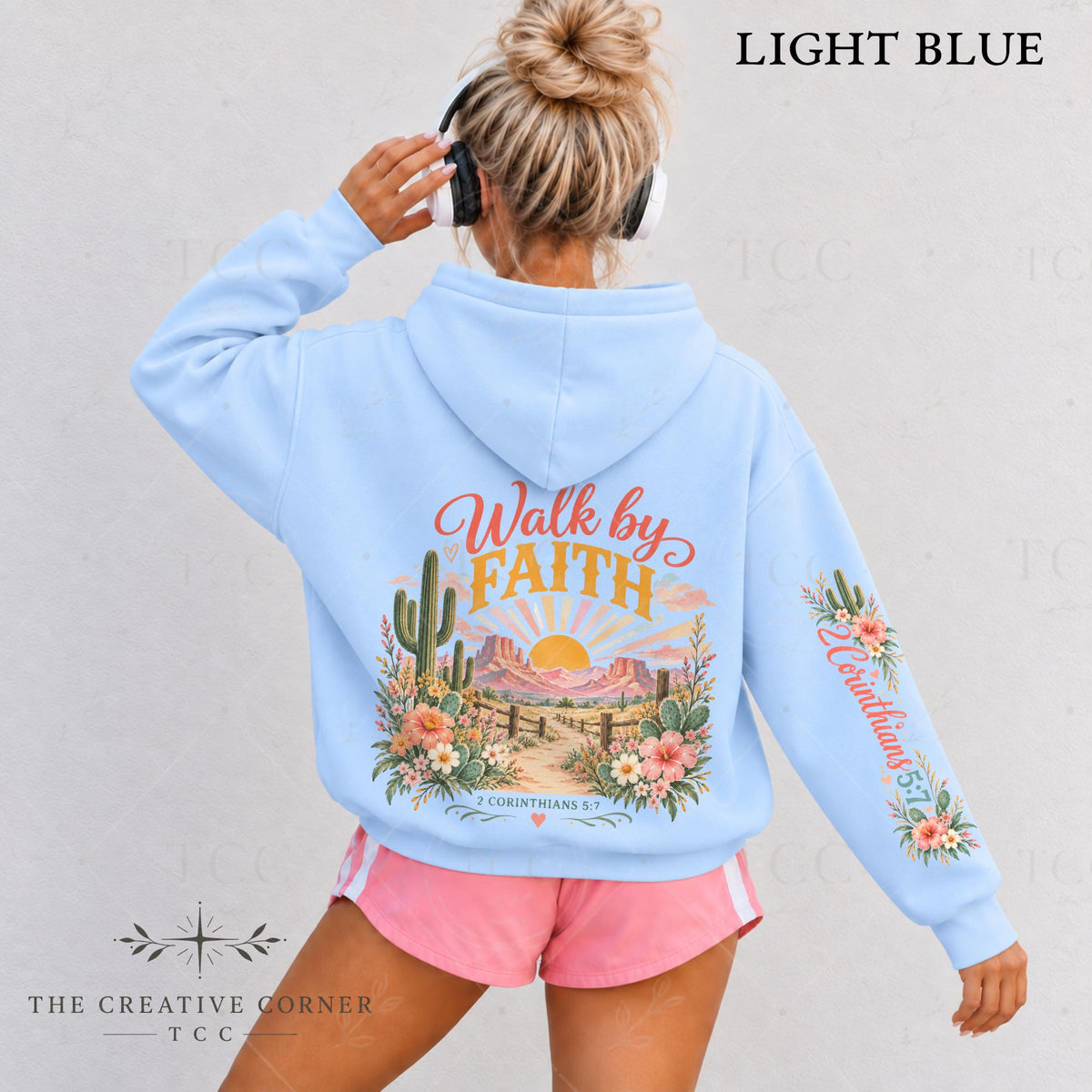 Walk by Faith Hoodie, 2 Corinthians 5:7 Christian Hoodie, Christian Youth Group Shirt, Bible Camp Hoodie, Western Christian Sweatshirt