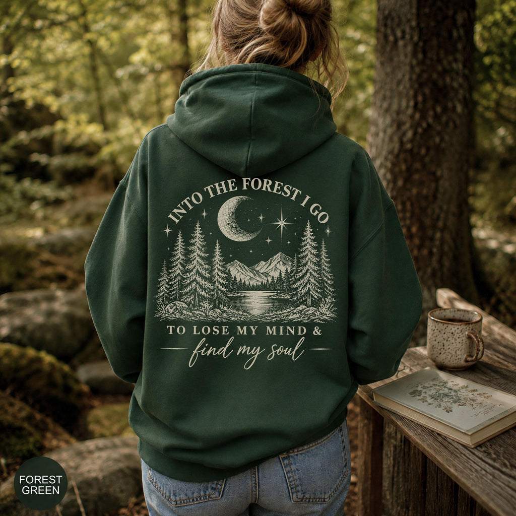 Forest Hoodie Nature Hoodies Adventure Hoodie Womens Outdoor Nature Distressed Hoodie Mountain Girl Gift Granola Girl Gifts Camping Sweaters