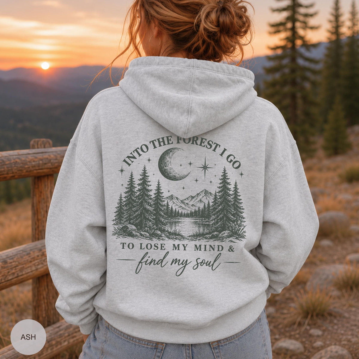 Forest Hoodie Nature Hoodies Adventure Hoodie Womens Outdoor Nature Distressed Hoodie Mountain Girl Gift Granola Girl Gifts Camping Sweaters