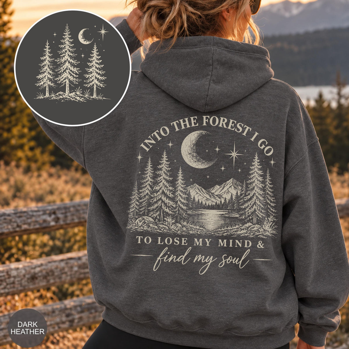 Forest Hoodie Nature Hoodies Adventure Hoodie Womens Outdoor Nature Distressed Hoodie Mountain Girl Gift Granola Girl Gifts Camping Sweaters