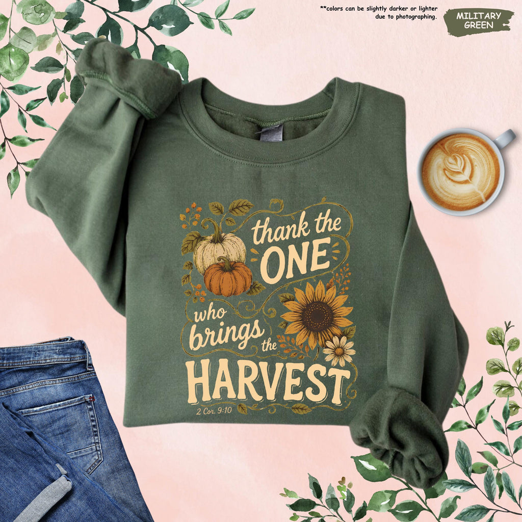 Religious Fall Season Sweatshirt, Womens Thanksgiving Hoodie, Gift for Christian, Bible Verse Quote Hoodie, Christian Harvest Season Sweater