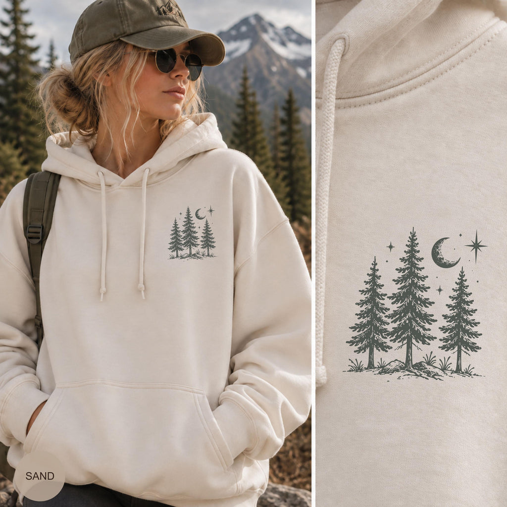 Forest Hoodie Nature Hoodies Adventure Hoodie Womens Outdoor Nature Distressed Hoodie Mountain Girl Gift Granola Girl Gifts Camping Sweaters
