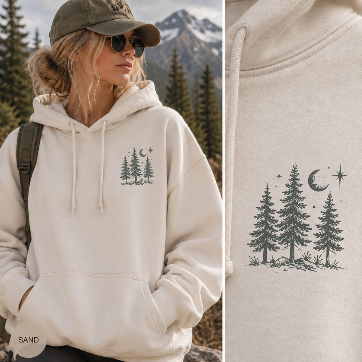 Forest Hoodie Nature Hoodies Adventure Hoodie Womens Outdoor Nature Distressed Hoodie Mountain Girl Gift Granola Girl Gifts Camping Sweaters