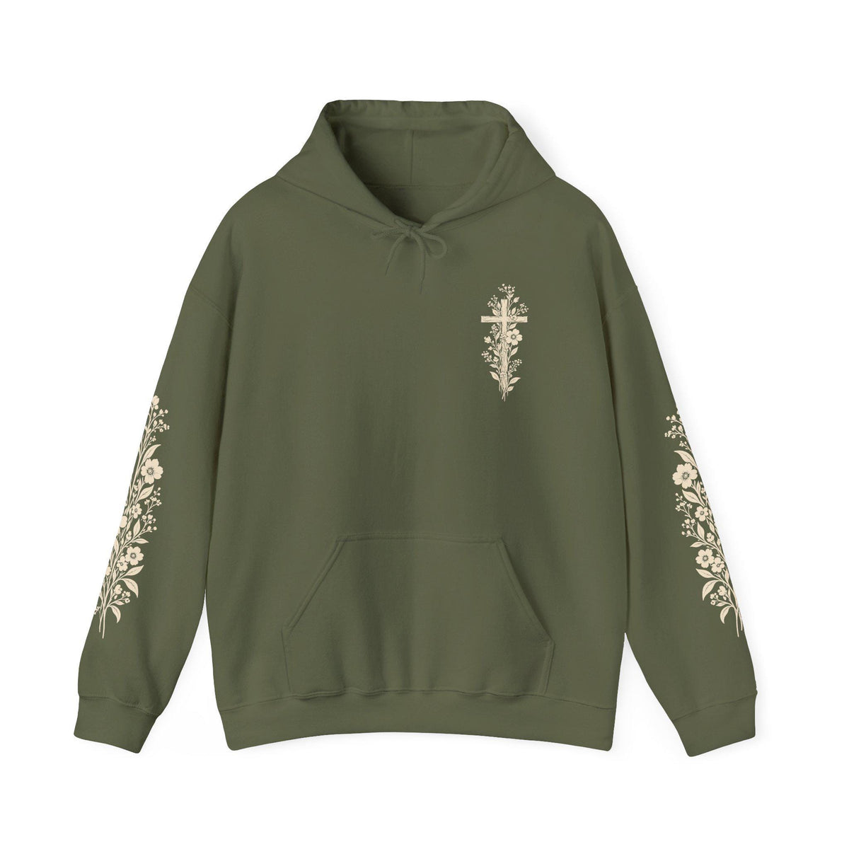 Floral Cross Hoodie Christian Hoodies For Women Vintage Christian Clothes Botanical Cross Shirt Faith Based Gifts Bible Study Outfit